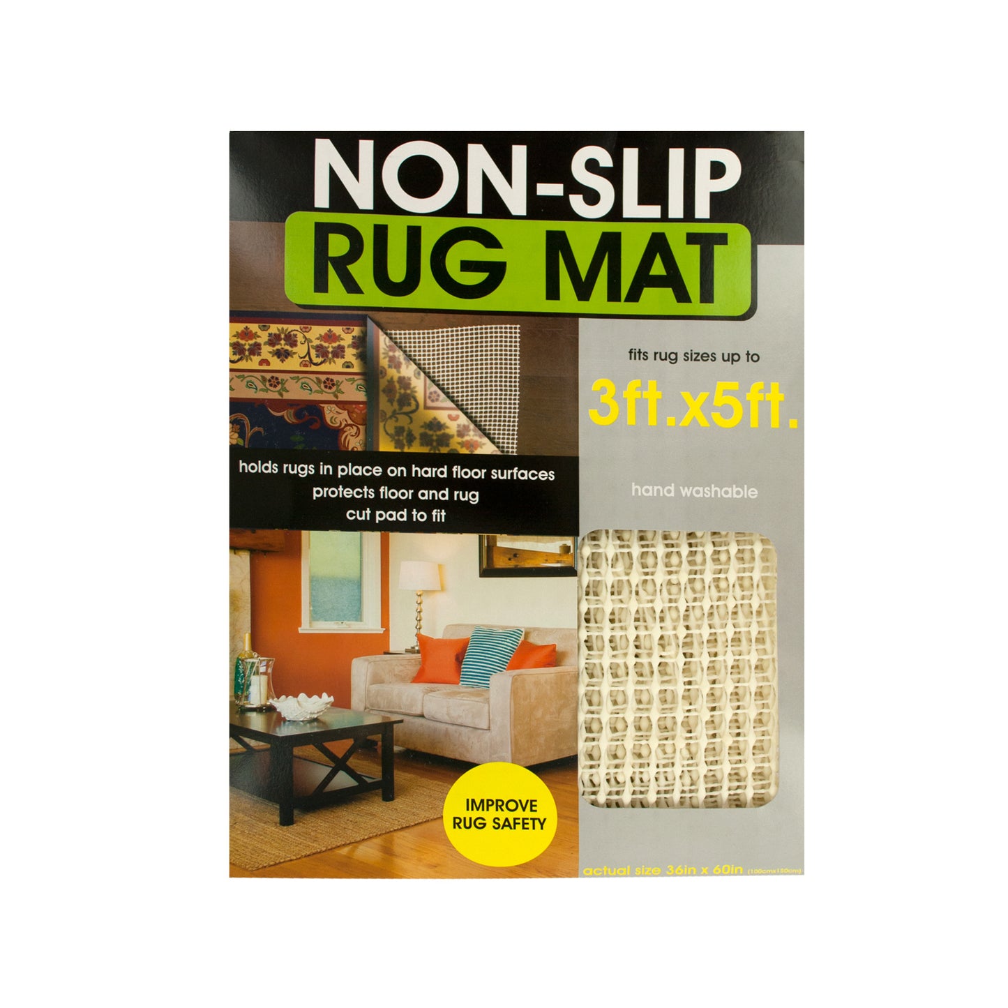 protective non- slip rug mat -- 7 per box