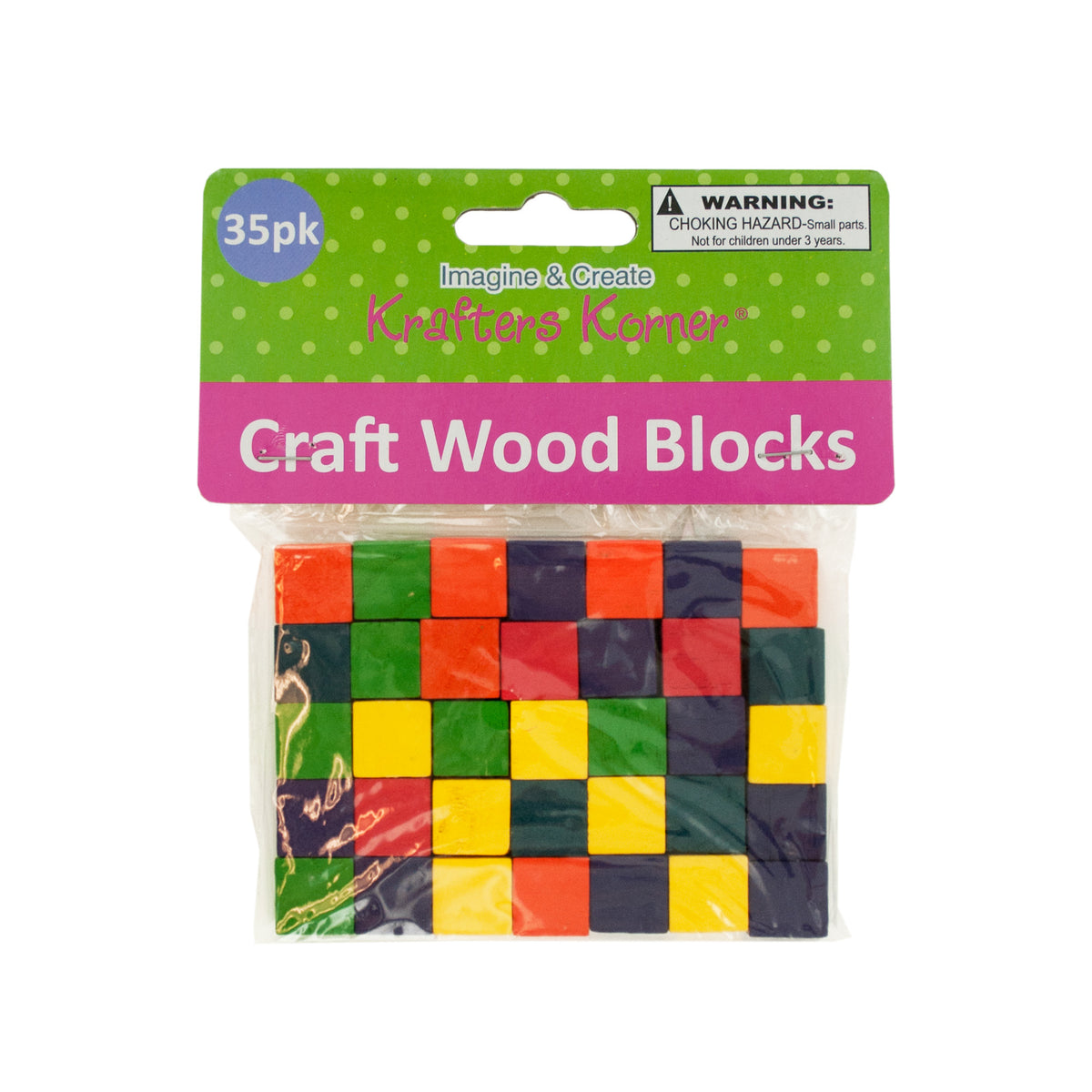 colored wooden craft blocks - bulk -- 31 per box