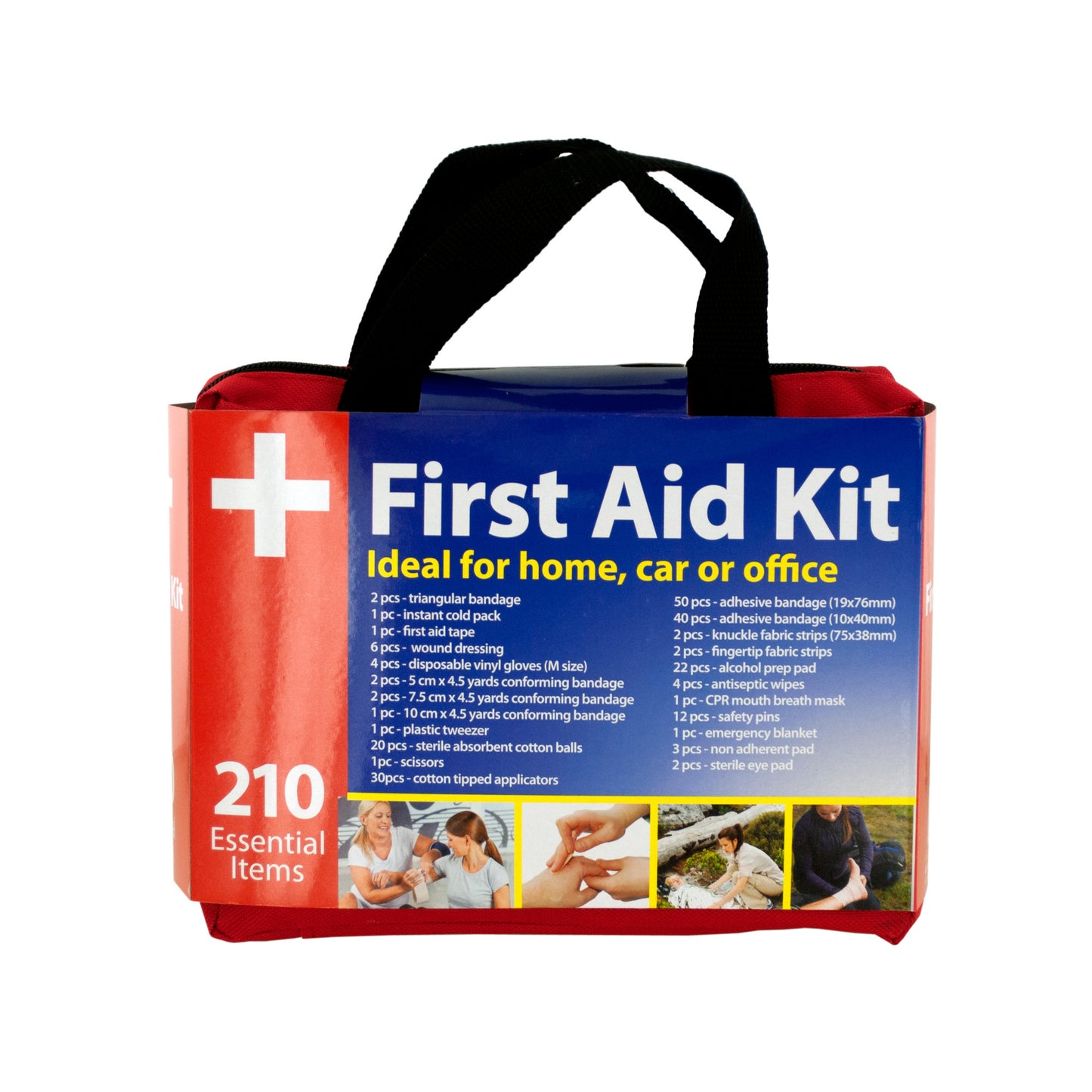 complete first aid kit - easy access carrying case -- 3 per box