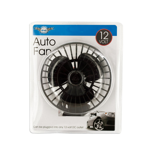12 volt auto fan with suction cup mount -- 5 per box