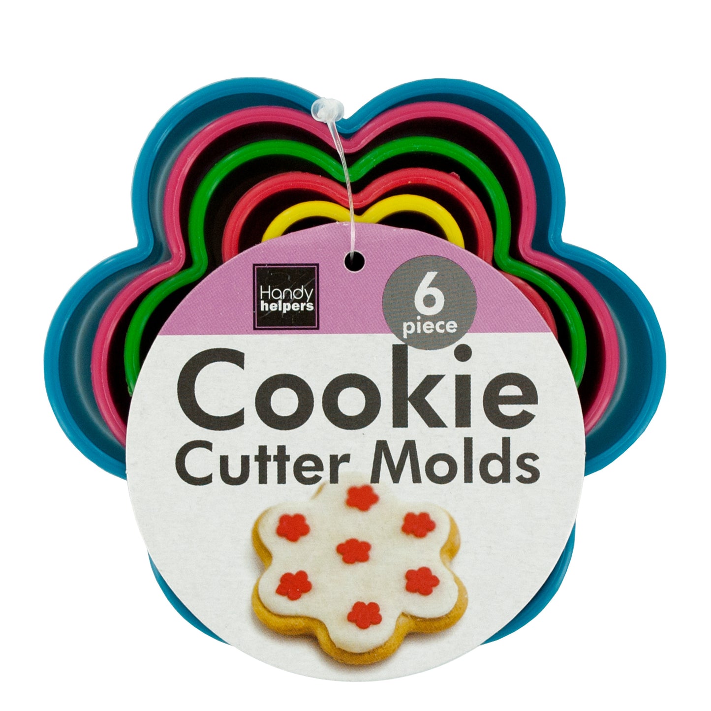 round flower cookie cutter molds - 4 pack - home and garden -- 29 per box