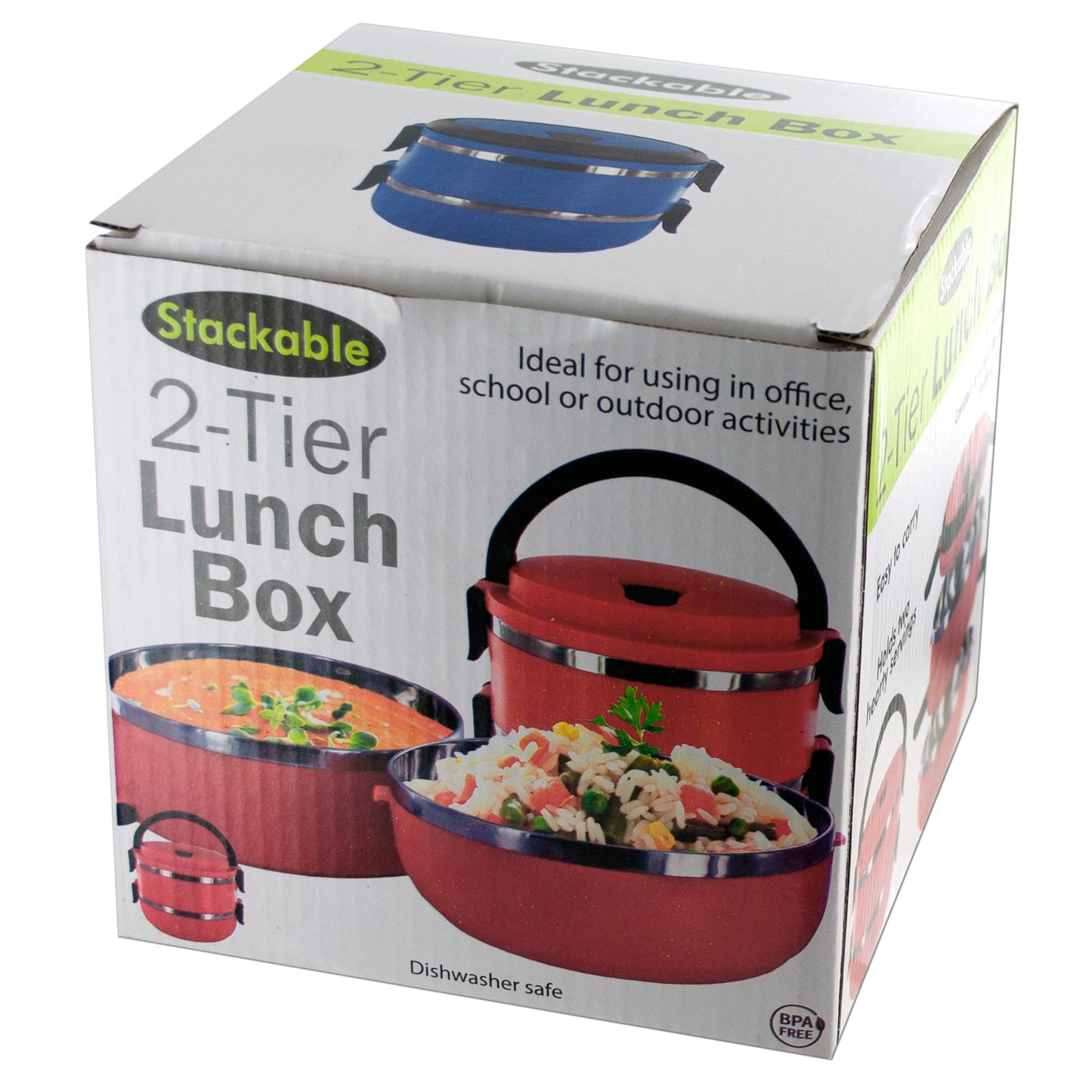 stackable 2-tier lunch box -- 5 per box