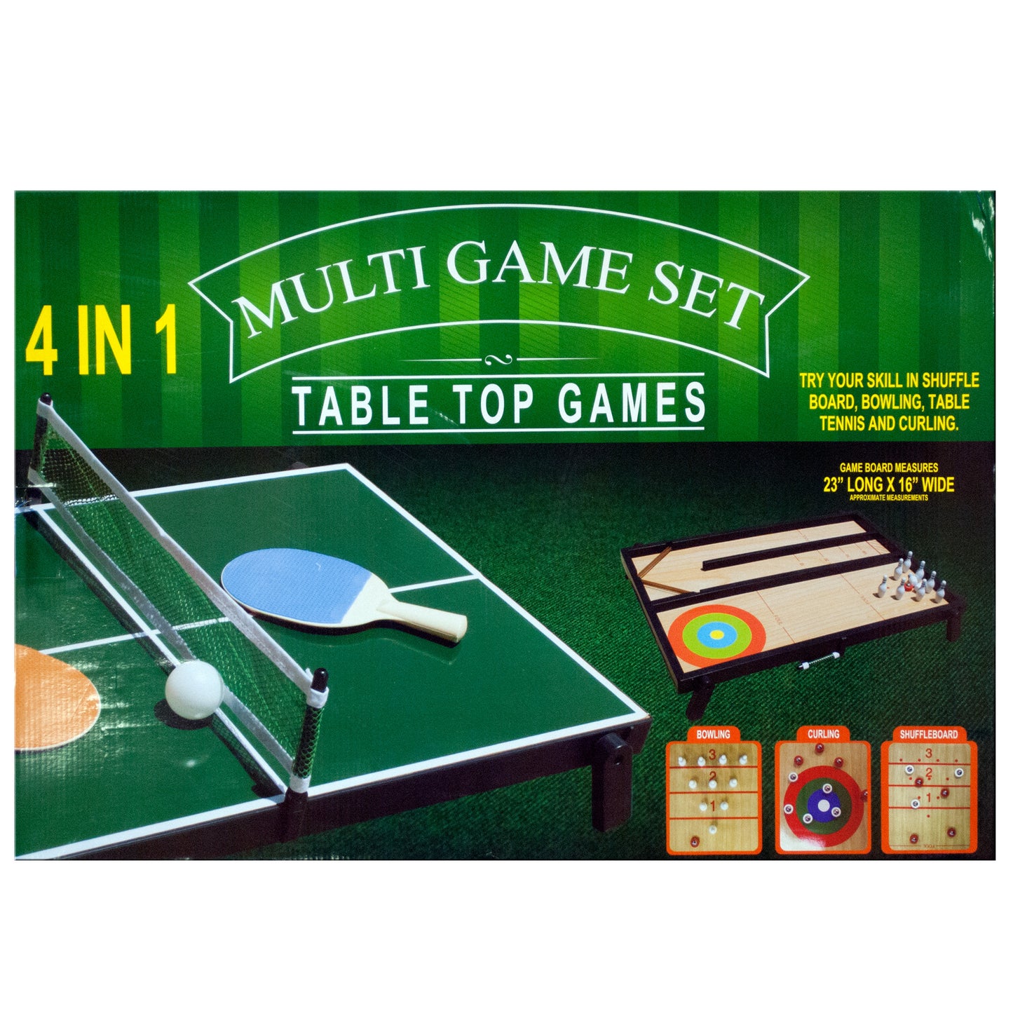 4 in 1 tabletop multi-game set - -- 1 per box