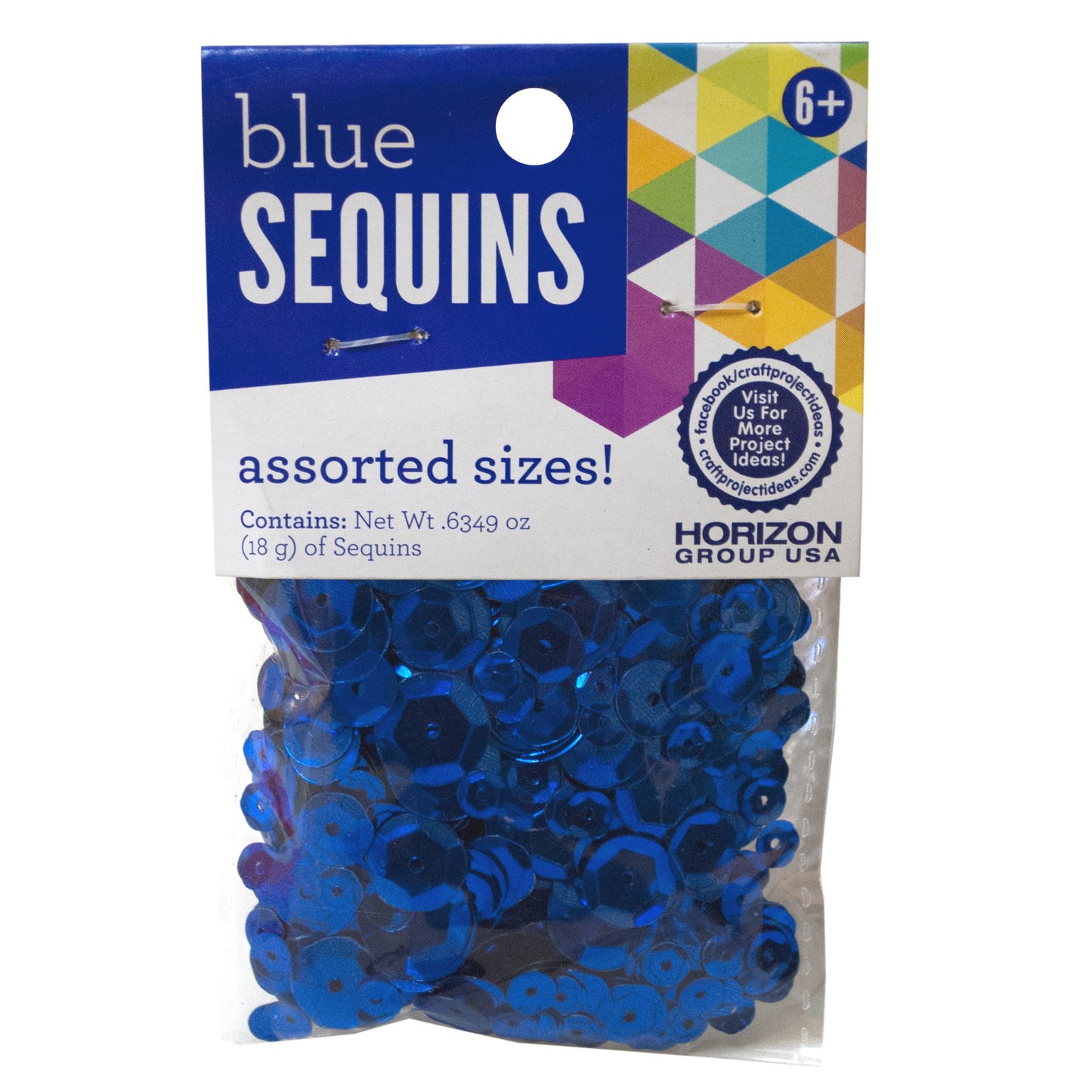 blue craft sequins - bulk -- 178 per box
