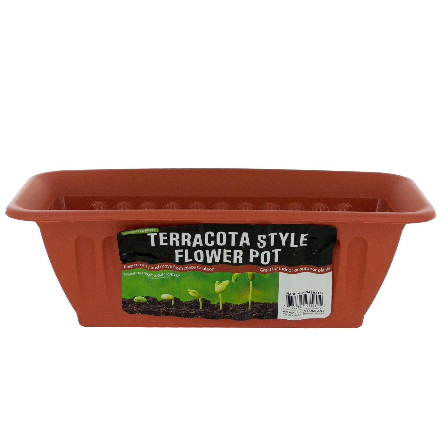 terracotta window box planters -- 17 per box