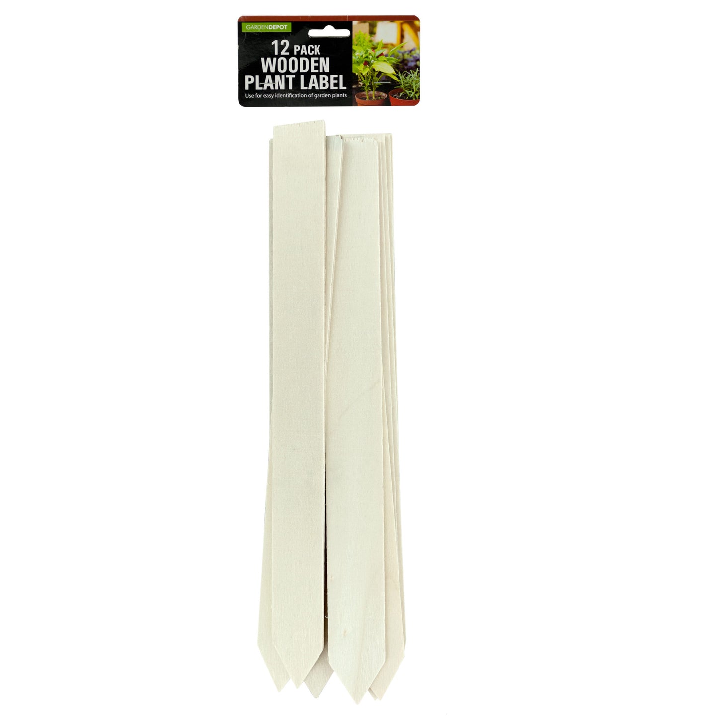 wooden plant label stake set -- 13 per box