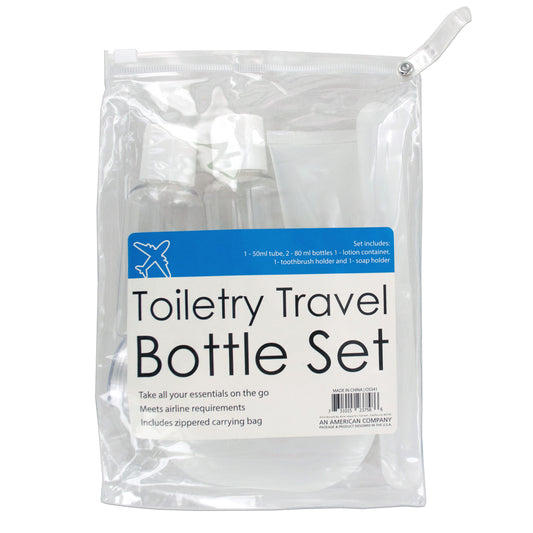 toiletry travel bottle sets - leak proof -- 10 per box