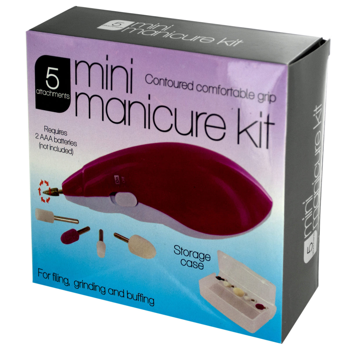 mini battery operated manicure kit - -- 8 per box