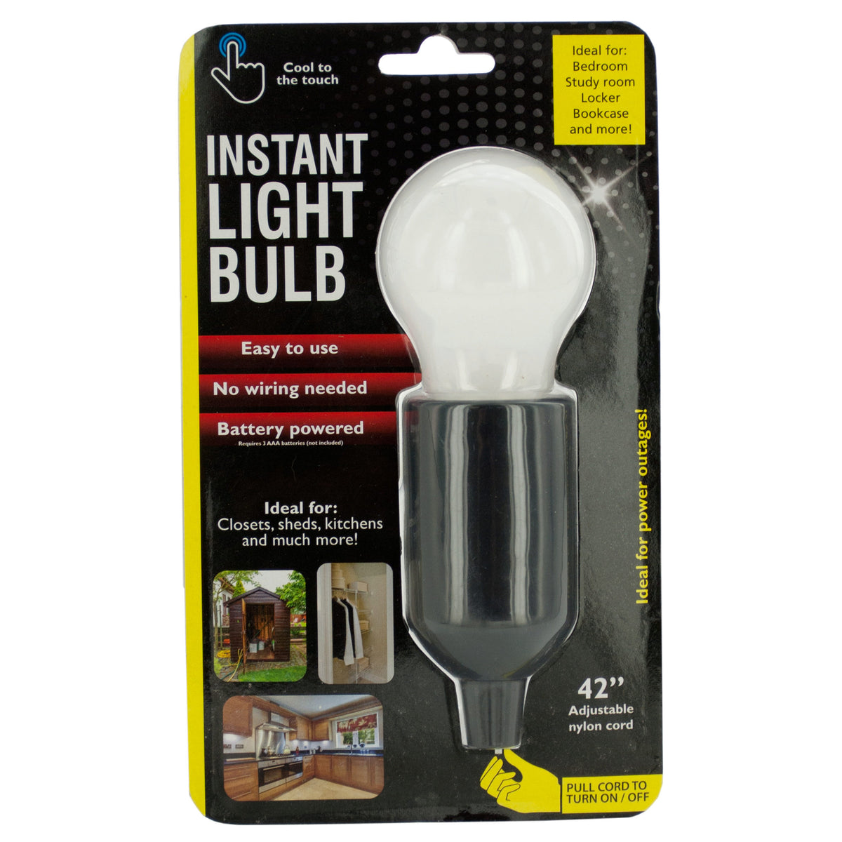 led light bulbs with pull cord -- 13 per box
