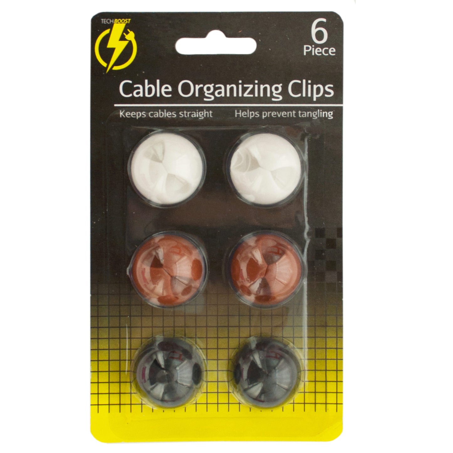 cable organizing clips - 144 pieces per pack - -- 28 per box