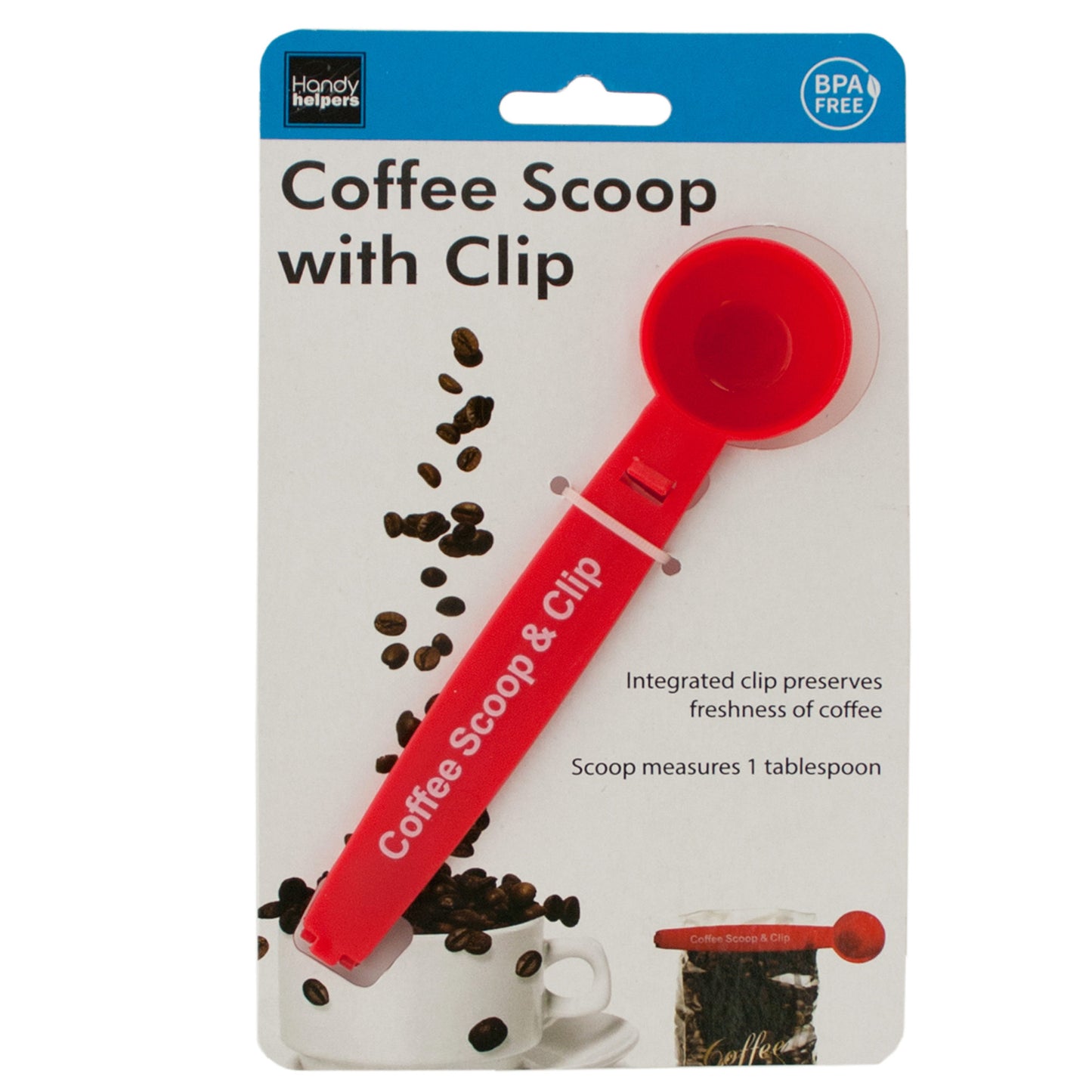 coffee scoops with bag clips -- 36 per box
