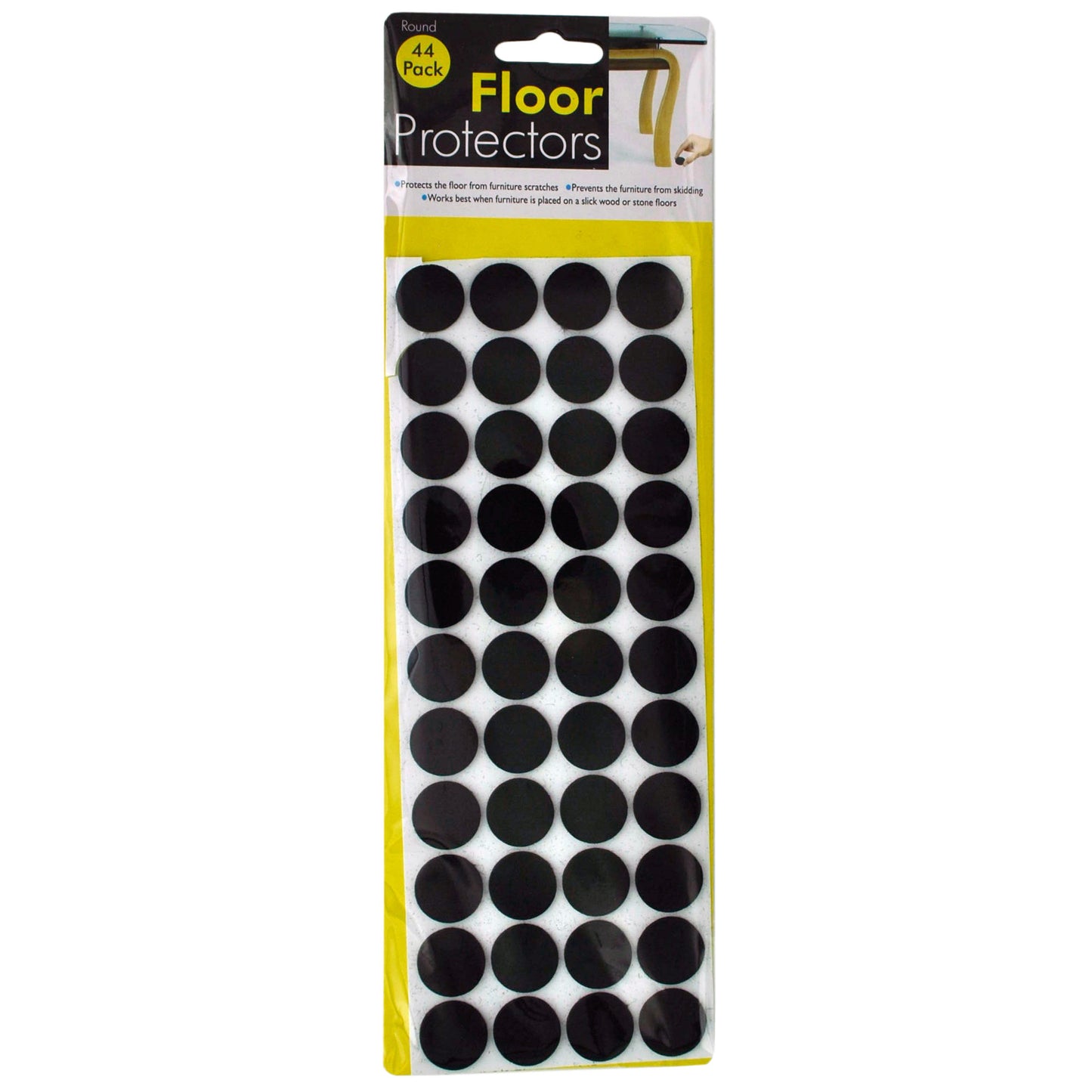 self-adhesive floor protectors - round - bulk -- 36 per box