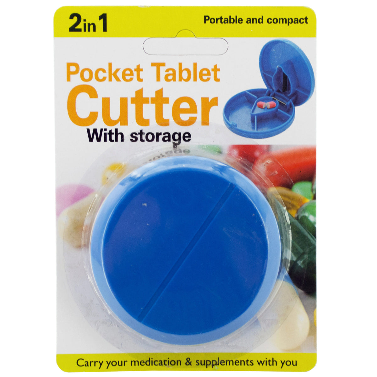 2 in 1 pocket tablet cutter with storage -- 23 per box