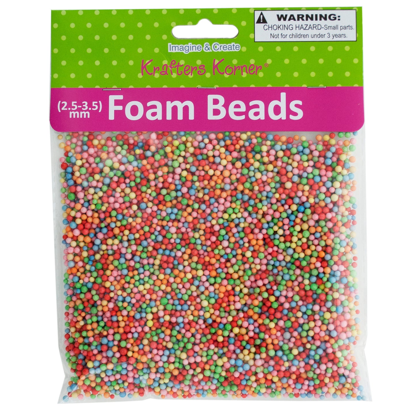 multi-colored foam craft beads - - -- 43 per box