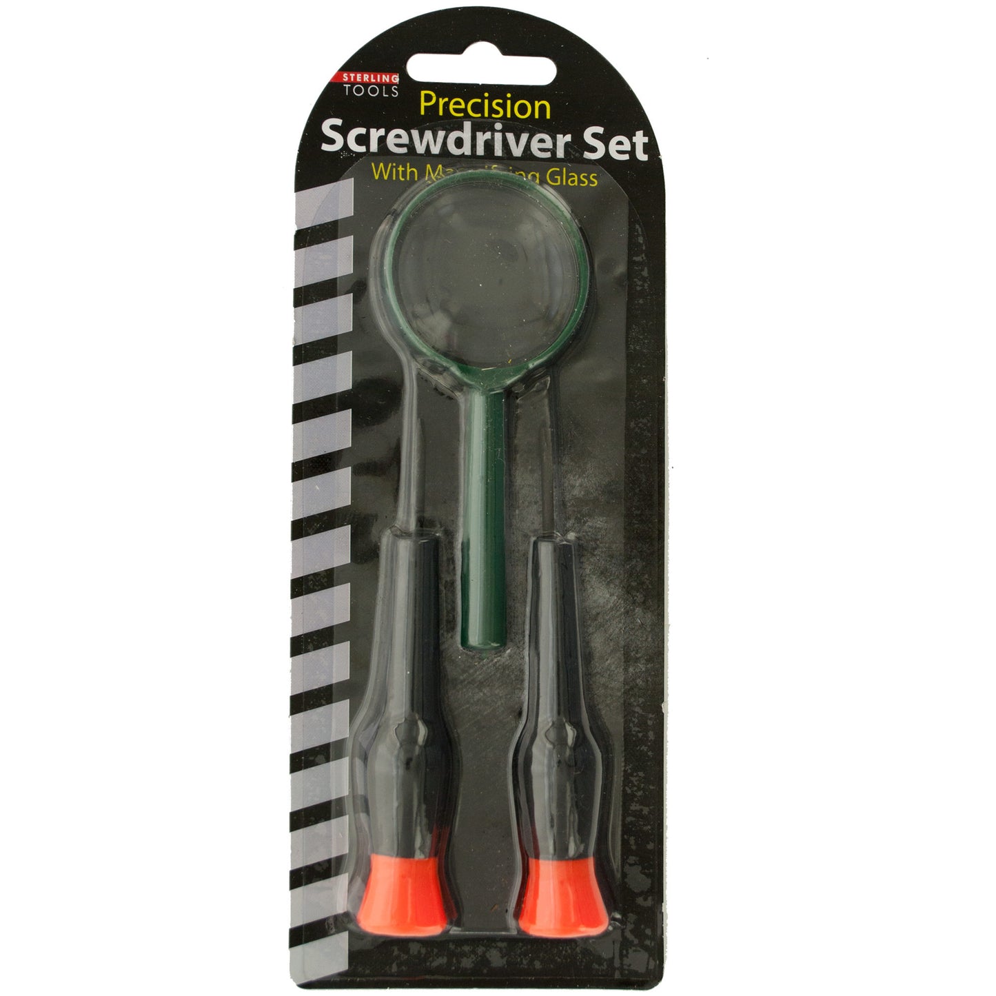 precision screwdriver set with magnifying glass -- 30 per box
