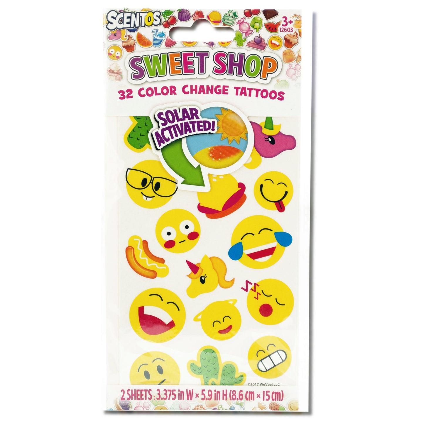 scentos sweet shop color change tattoos -- 96 per case