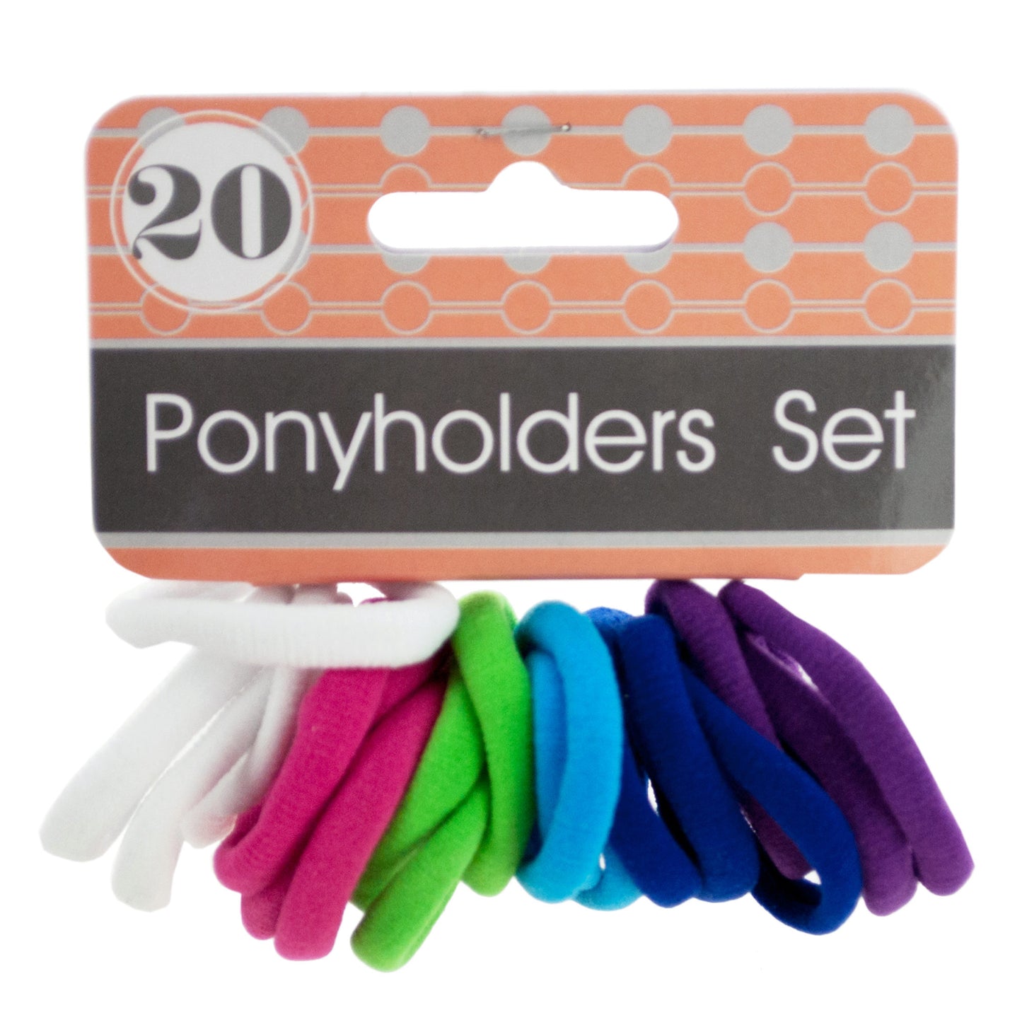 clasp free ponyholders - colored -- 31 per box