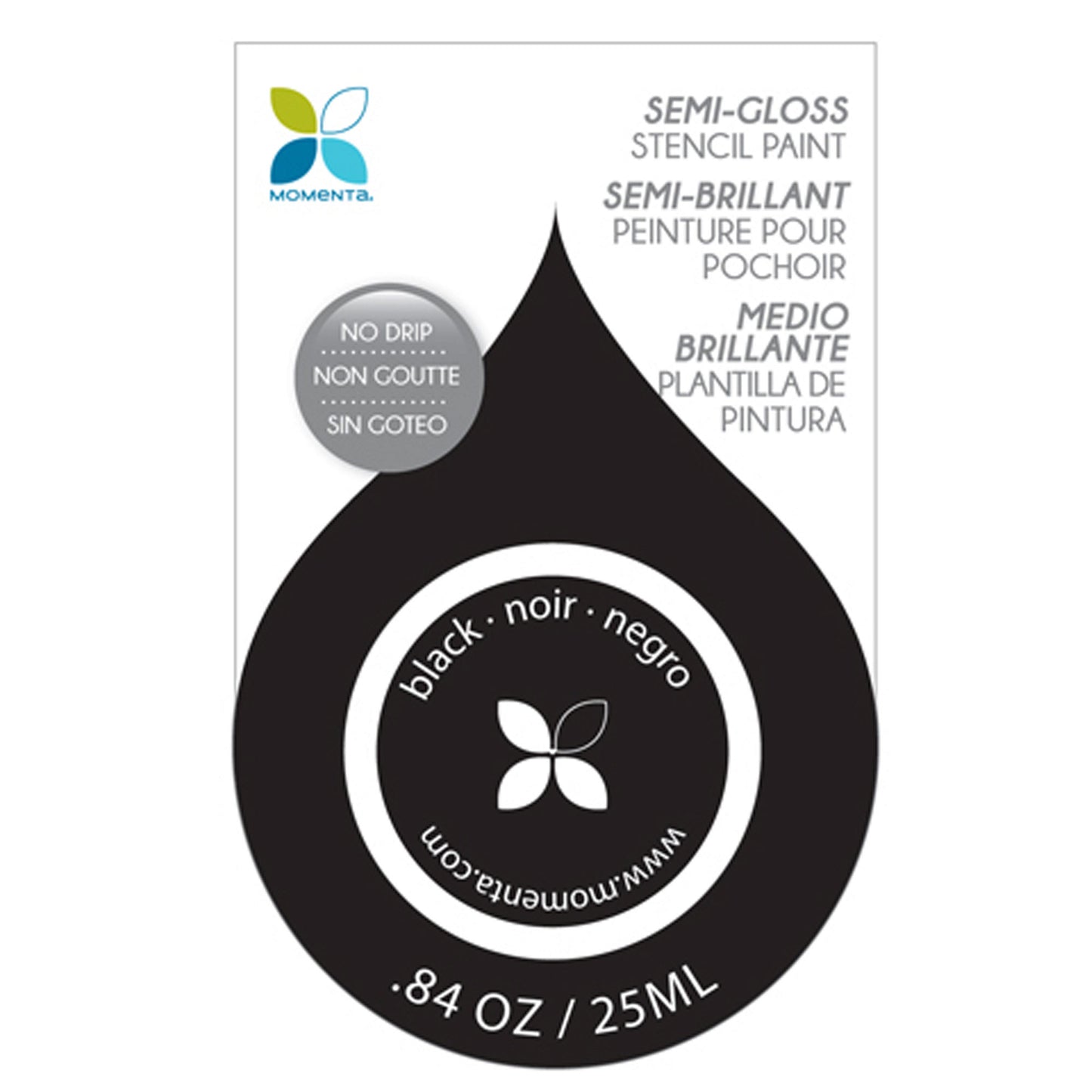 black semi-gloss no drip stencil paint -- 64 per box