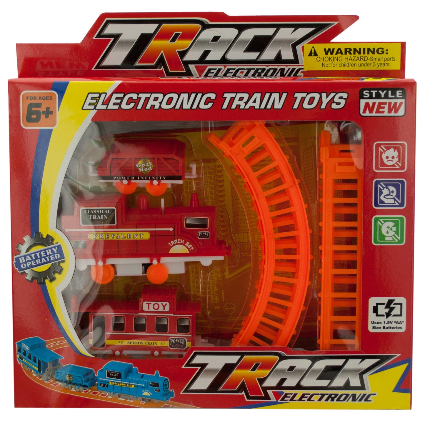 battery powered train set with track -- 8 per box