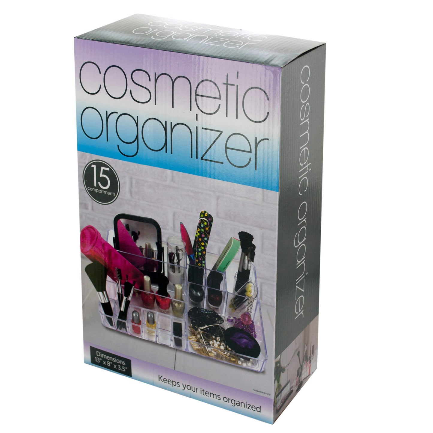 cosmetic organizer 15 compartments - bulk -- 3 per box