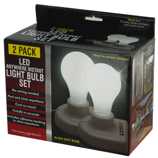 led anywhere instant light bulbs -- 7 per box