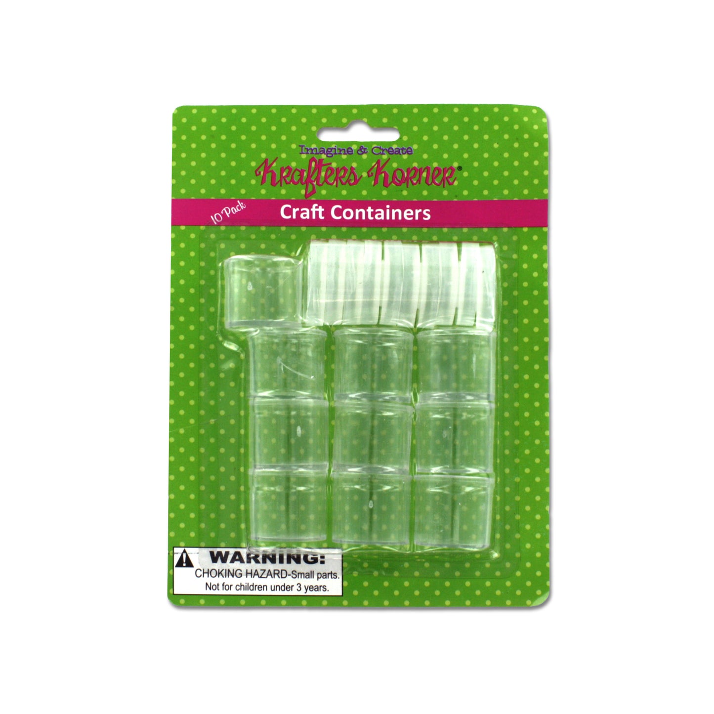 craft containers - small plastic - -- 22 per box