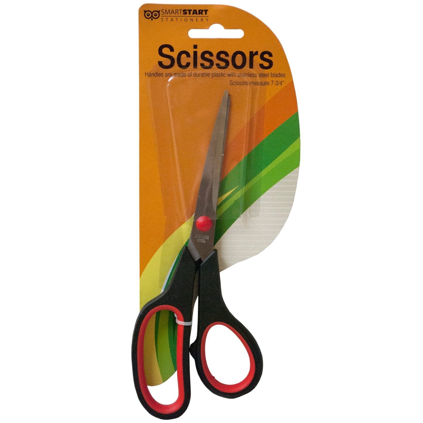 stainless steel scissors with plastic handles -- 27 per box