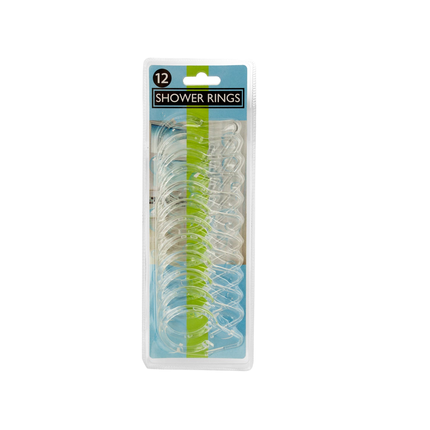 transparent shower curtain rings - -- 26 per box