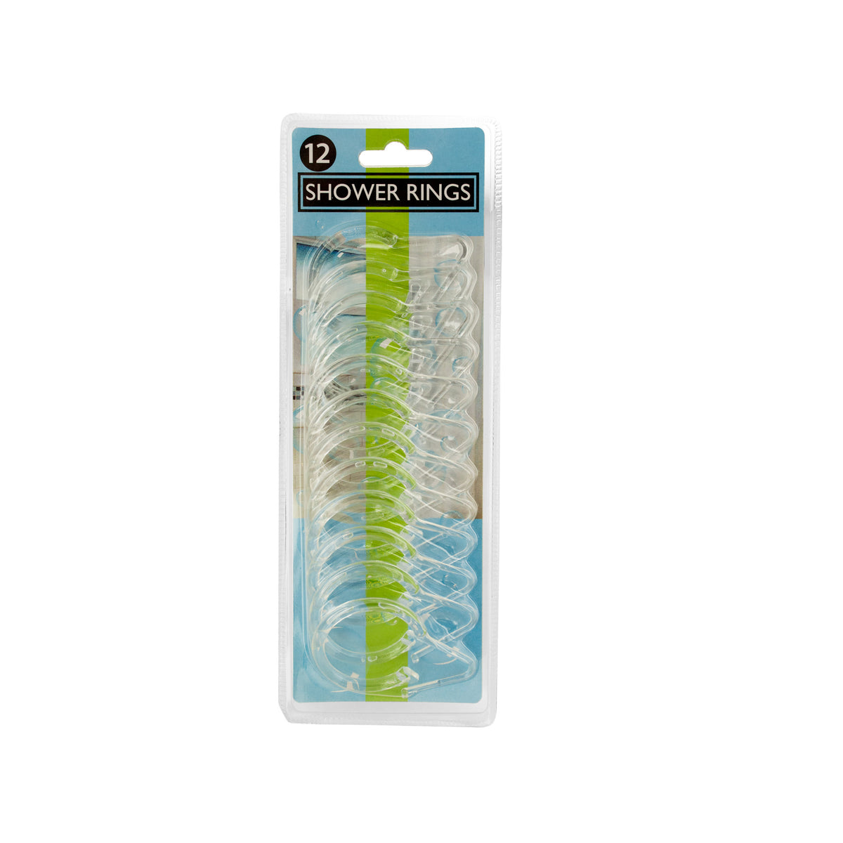 transparent shower curtain rings - -- 26 per box