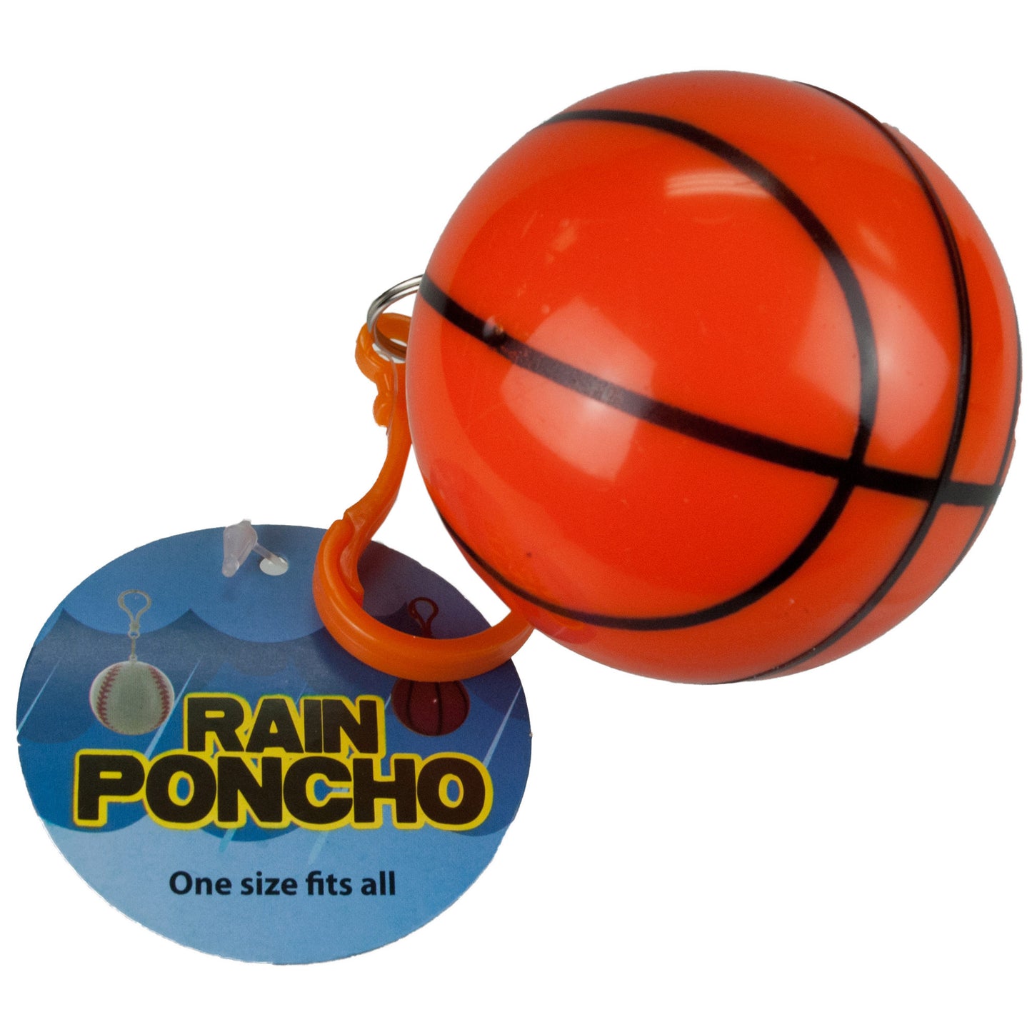 rain ponchos - baseball and basketball - countertop display -- 36 per box
