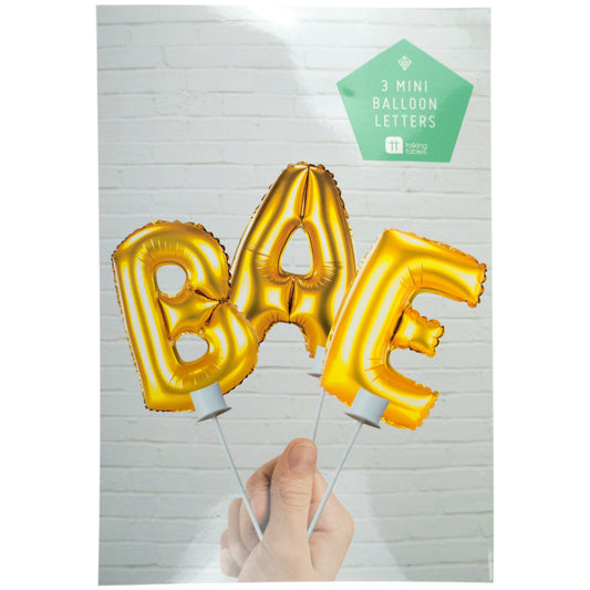 bae balloon cake topper - party supplies -- 56 per box