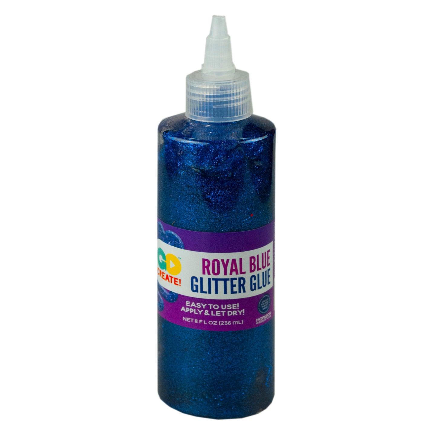 royal blue glitter glue 8oz - -- 48 per case