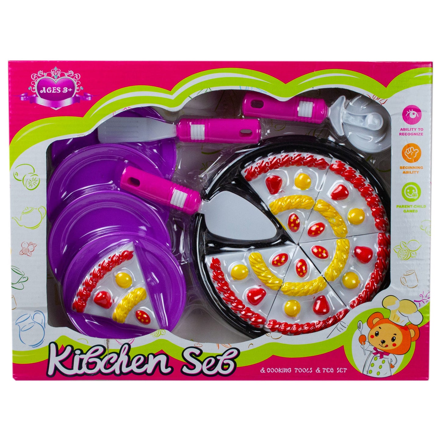 pretend cake play set - -- 4 per box