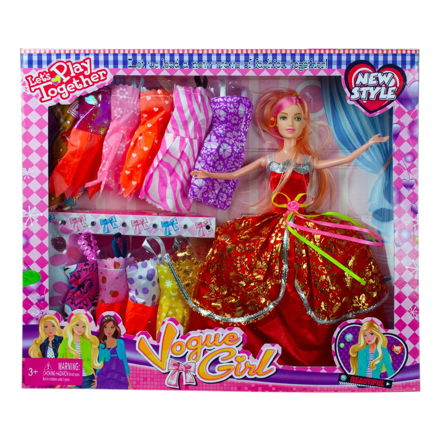 beauty dolls with high fashion wardrobe - - -- 3 per box