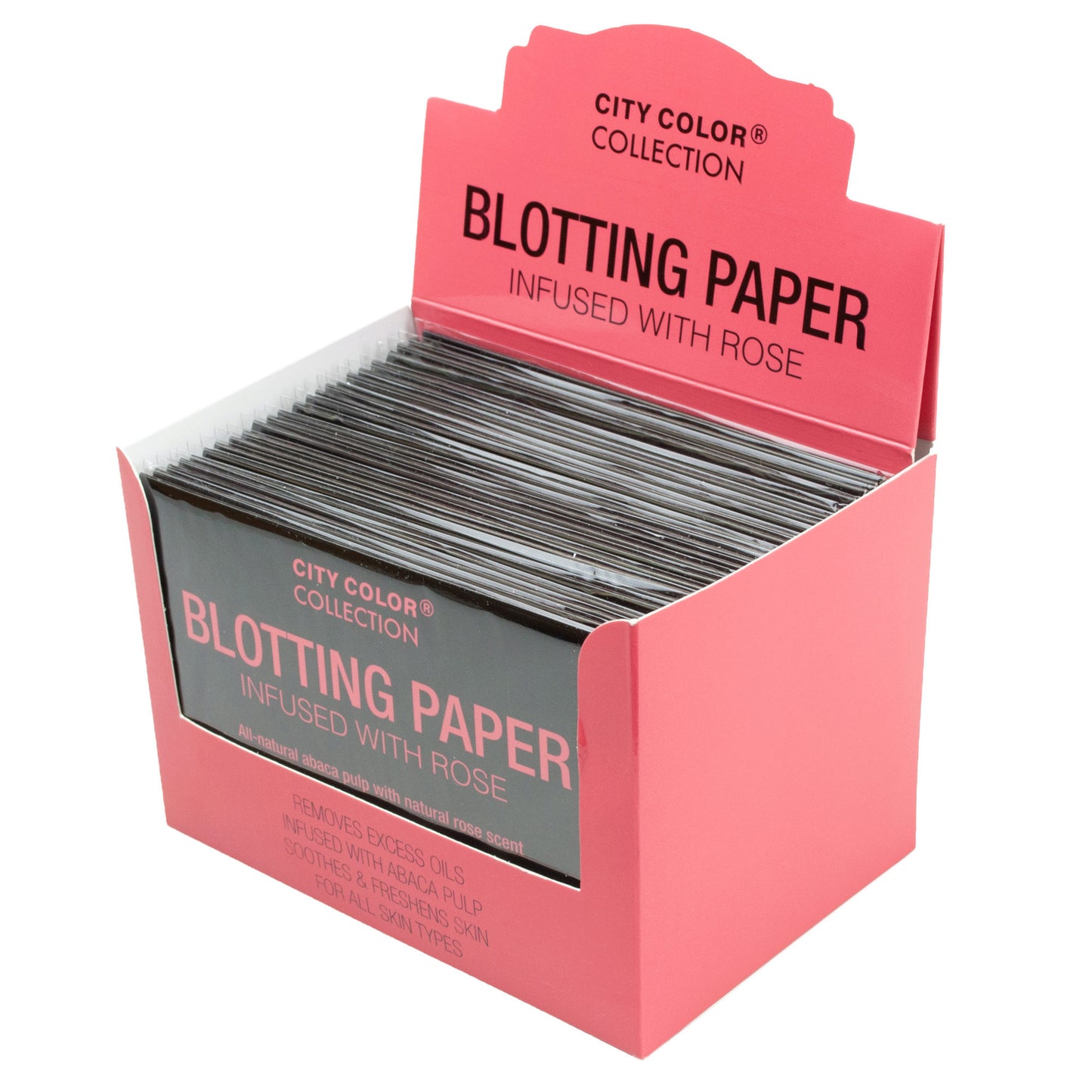 rose water infused blotting paper - countertop display -- 119 per box