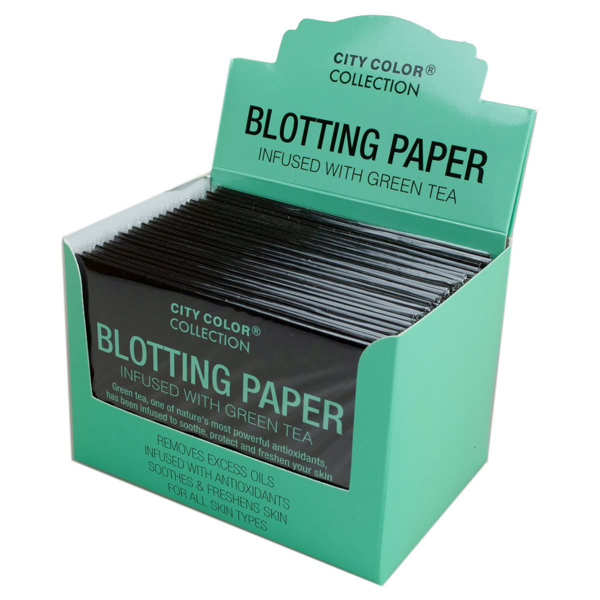 green tea blotting paper - countertop display -- 86 per box