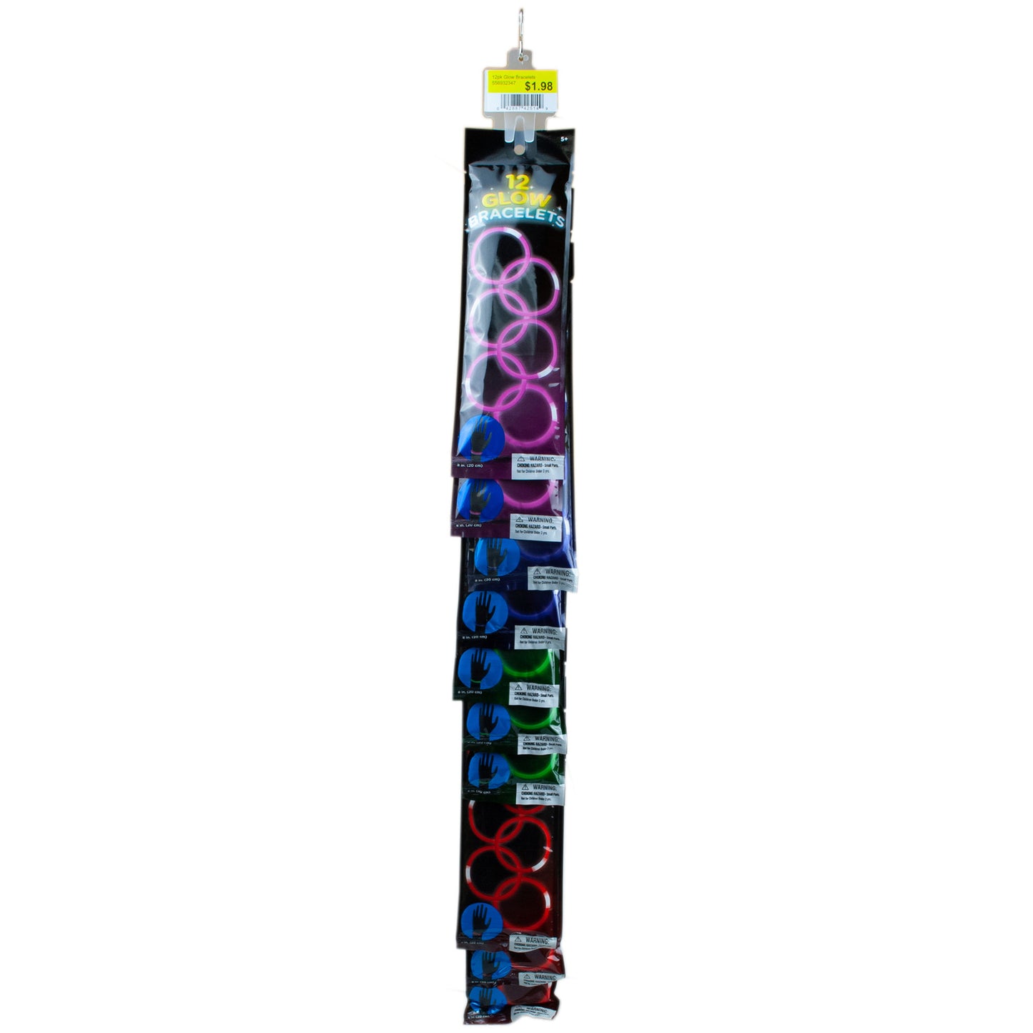 glow bracelets - 10 pack - assorted colors -- 20 per case