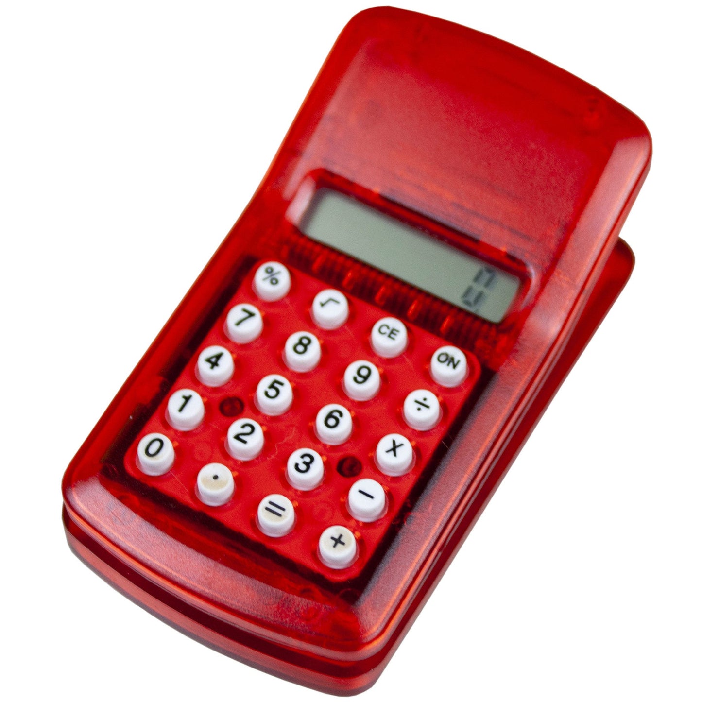 calculator clip red - bulk -- 86 per box