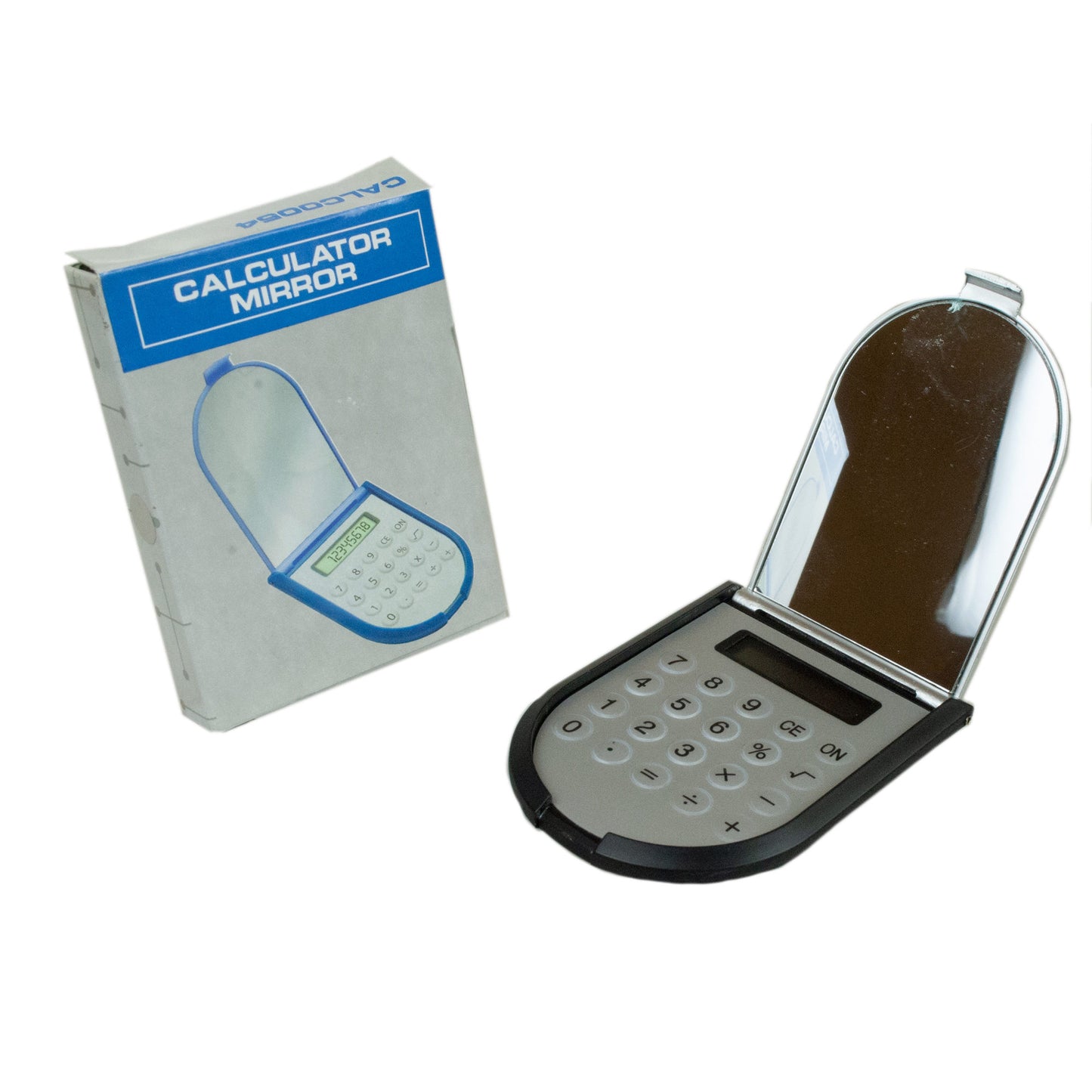 calculator mirror in silver -- 64 per box
