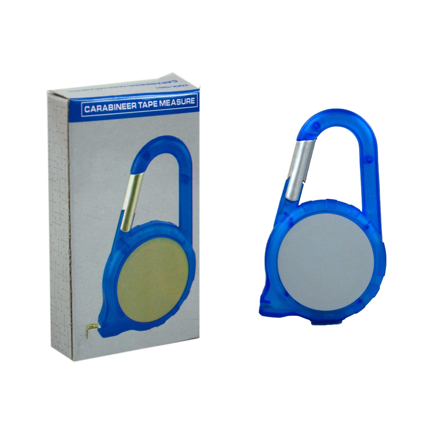 carabiner tape measure - blue -- 64 per box