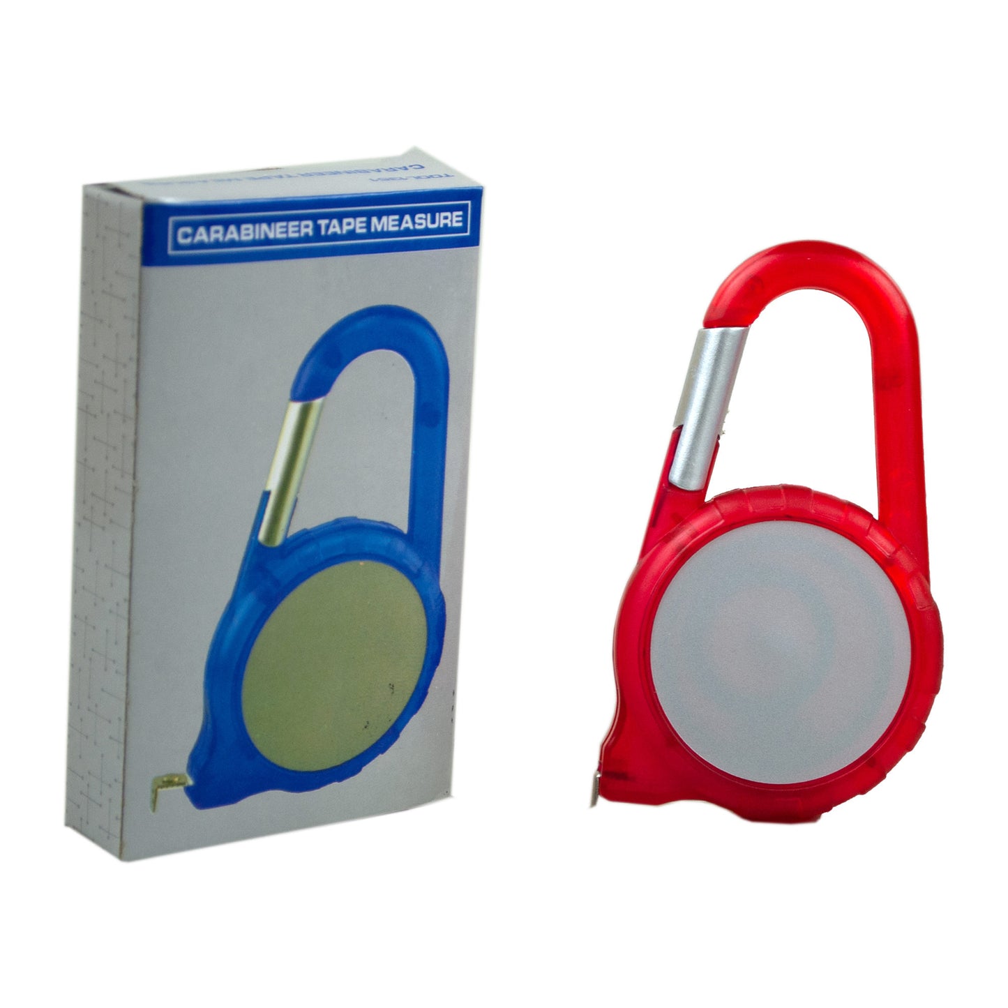 red carabiner tape measure - hardware -- 64 per box