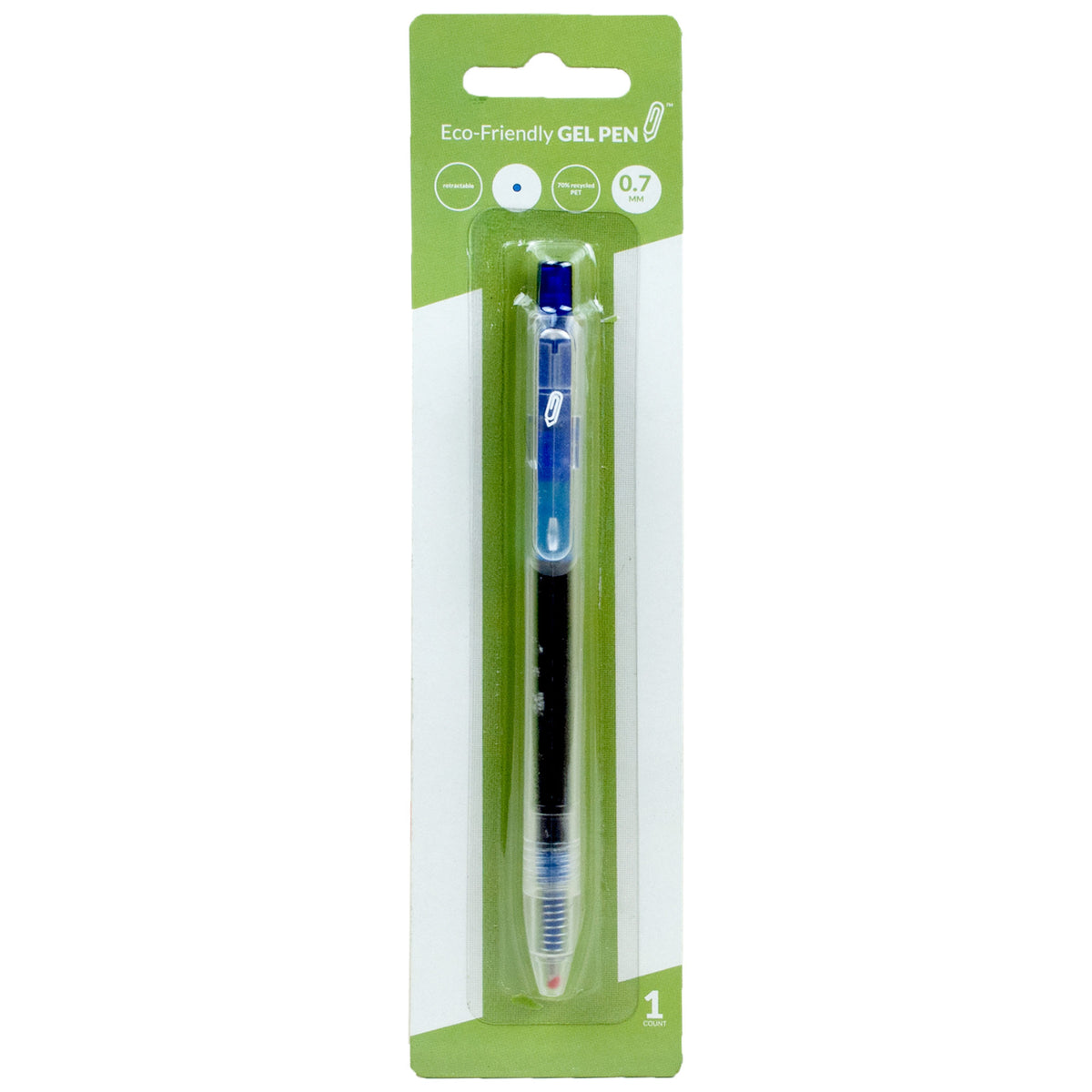 eco retractable gel pens - blue -- 132 per box