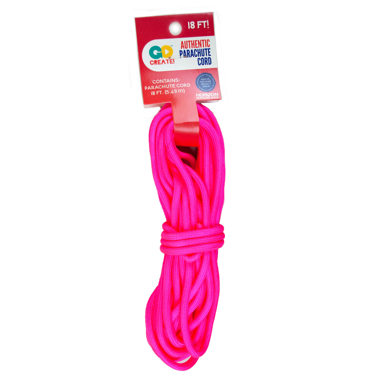 18ft hot pink parachute cord - -- 86 per box