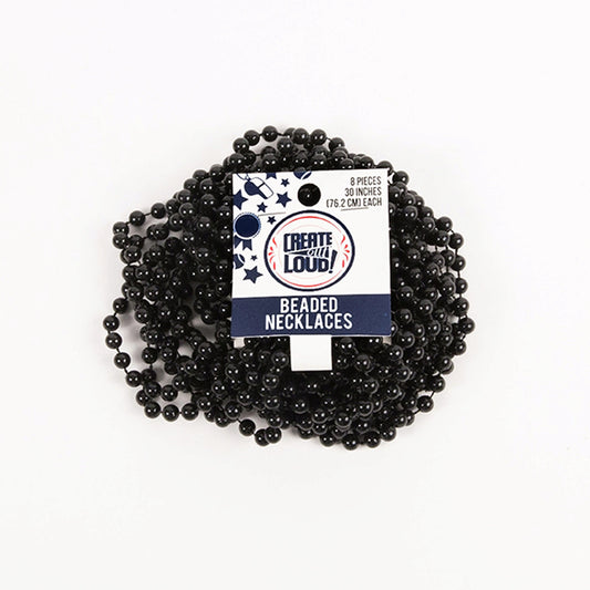 black beaded necklace 8 pack  -  -- 89 per box