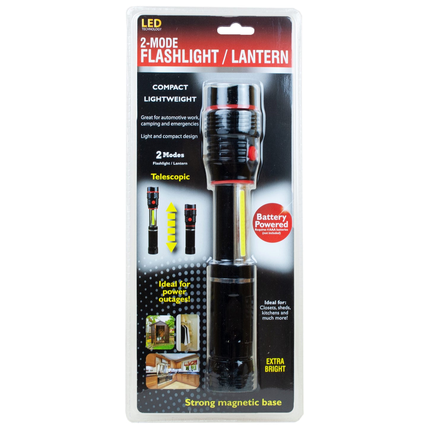 telescopic flashlight and lantern duo - - bulk -- 5 per box