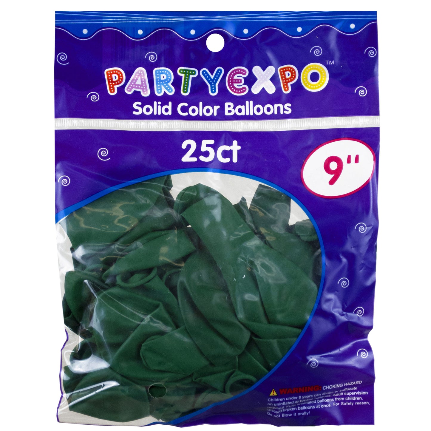 bulk hunter green balloons - 9 inch - - -- 51 per box