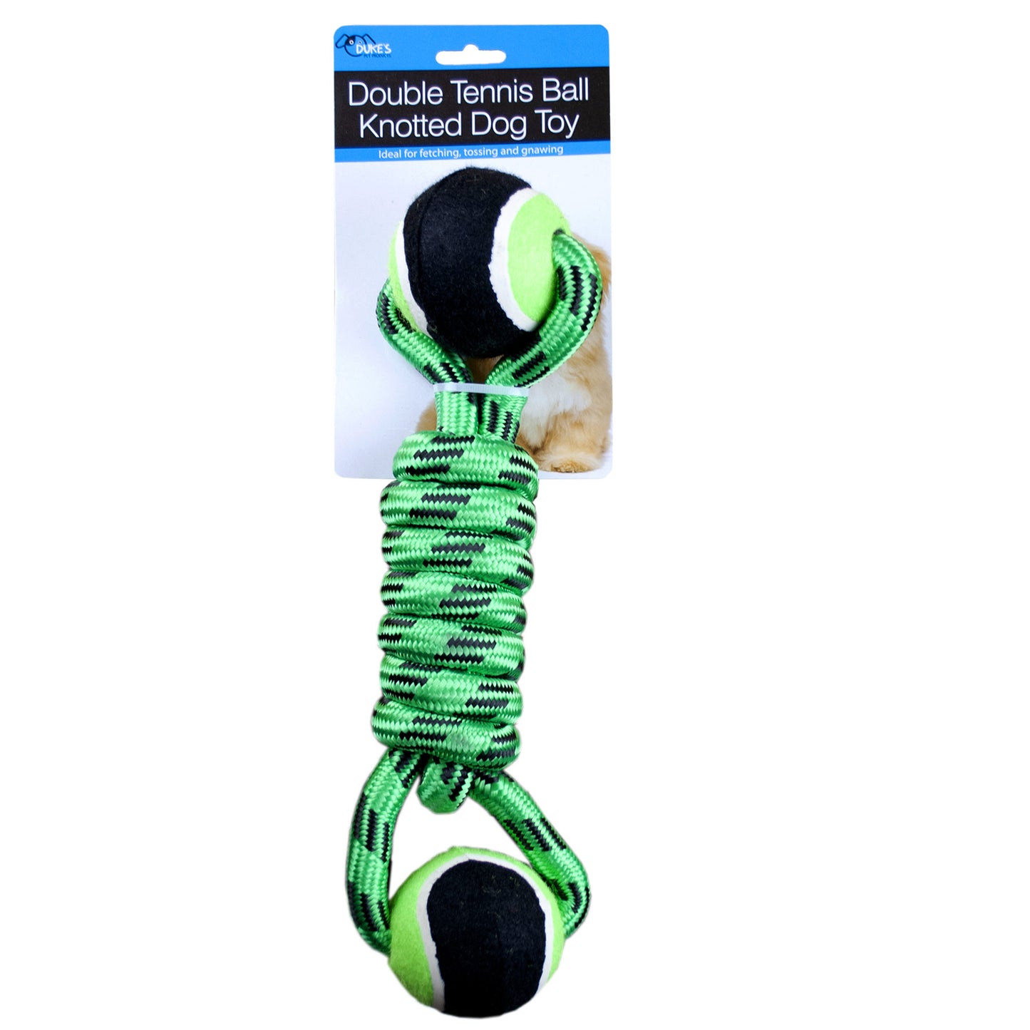 double tennis ball knotted dog toy - 24 pack - -- 5 per box