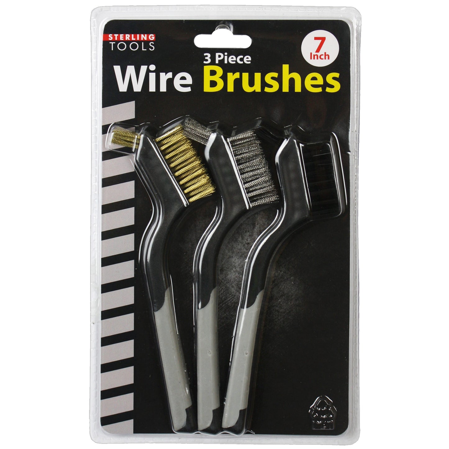 mini wire brushes - 3 pack - bulk -- 12 per box