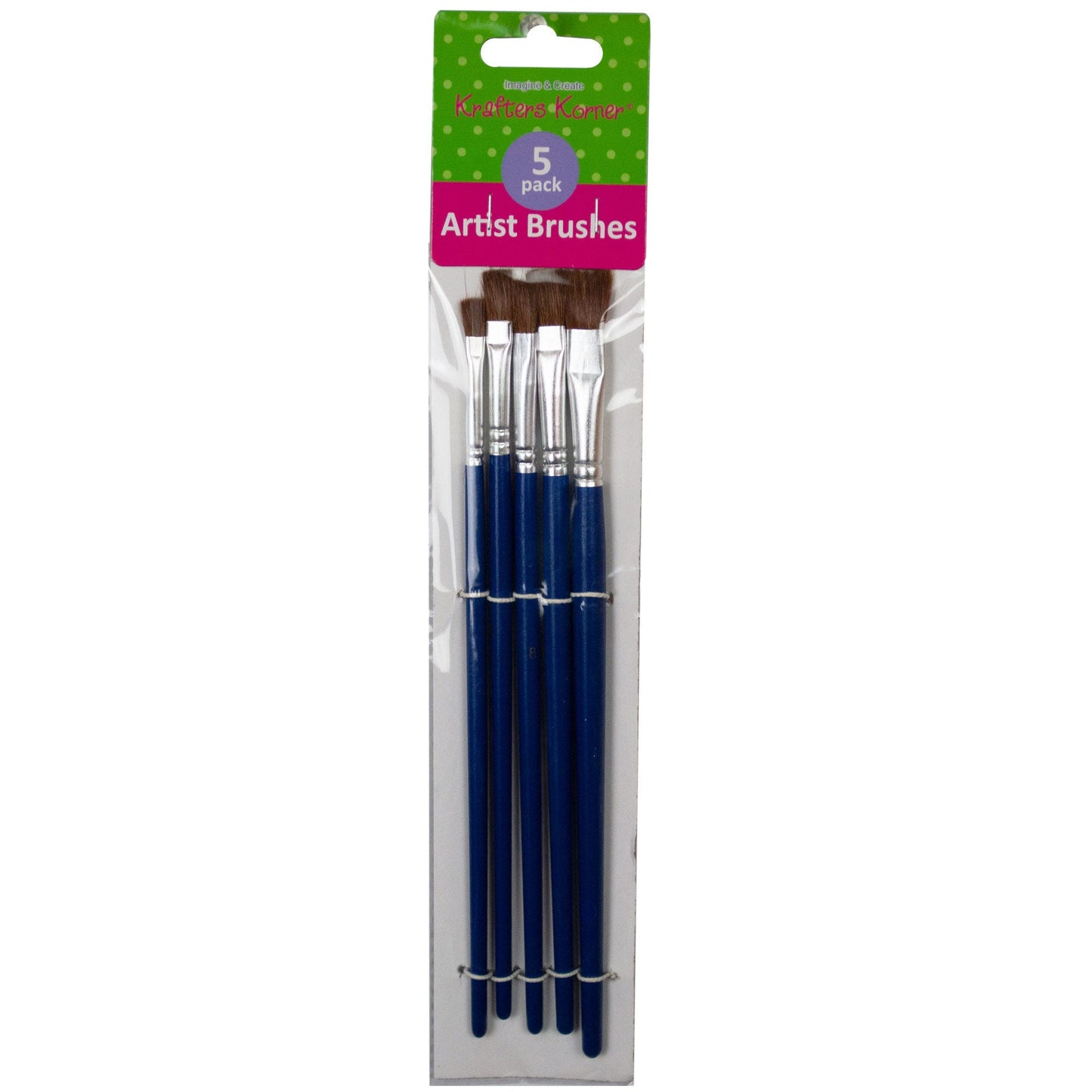 craft paint brushes set - 5 piece -- 25 per box