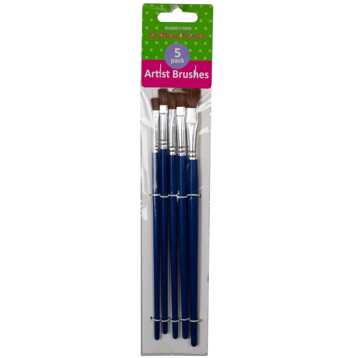craft paint brushes set - 5 piece -- 25 per box